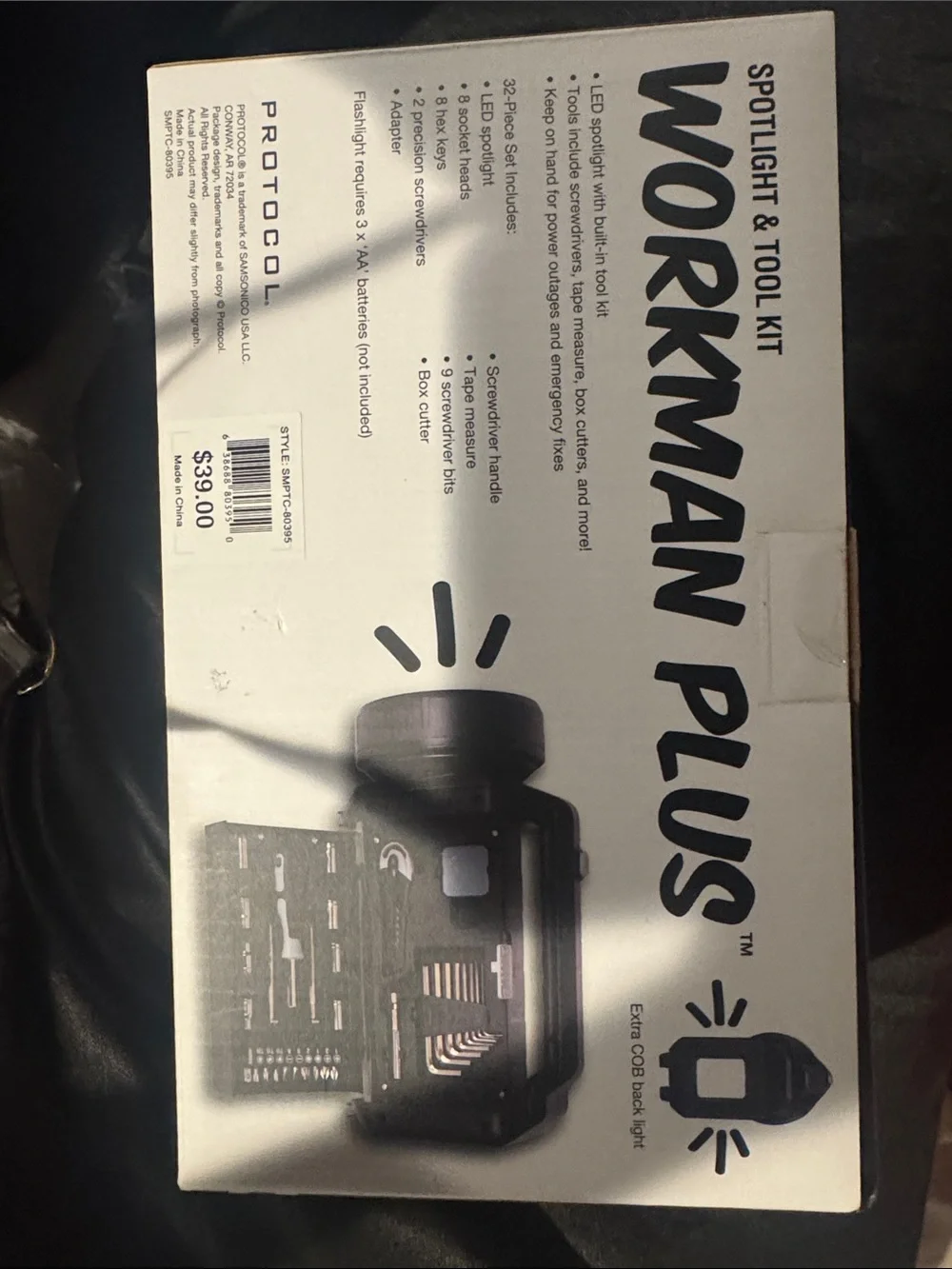 Workman Plus Spotlight & Tool Kit - Black